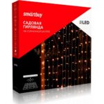 Садовая гирлянда Smartbuy на солнечной батарее, Занавес, пластик, 1,8х2 м (SBF-201)/18