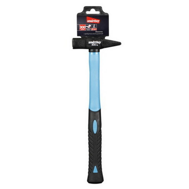 Молоток слесарный с прорезинен. фиберглассовой рукояткой, 300 г, Smartbuy tools (SBT-GH-300)/48