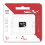 Карта памяти MicroSD 4 GB Smart Buy Class 4 без адаптера