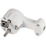 Вилка Smartbuy, угловая плоская (8 мм) с/з с кольцом белая 16А 250В (SBE-16-P11-w)