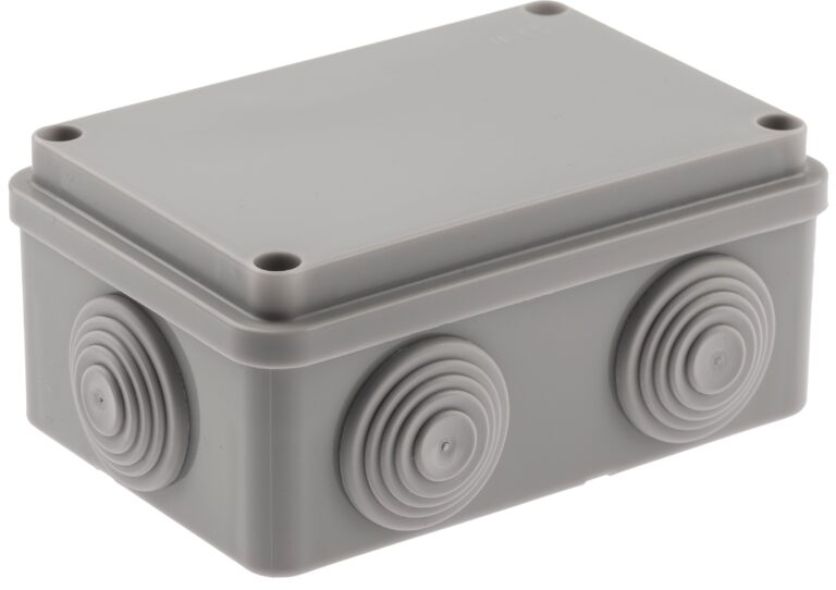 Распаячная коробка ЭРА KORv-120-80-50-6g открытой установки серая 120х80х50мм на винтах 6 гермовводов IP55