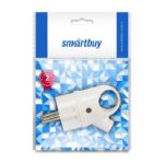 Вилка Smartbuy, с кольцом с заземлением белая 16А 250В (SBE-16-P03-w)