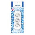 Колодка Smartbuy, 3 гнезда 10А/2,2кВт без заземления (SBE-10-3-00-N)