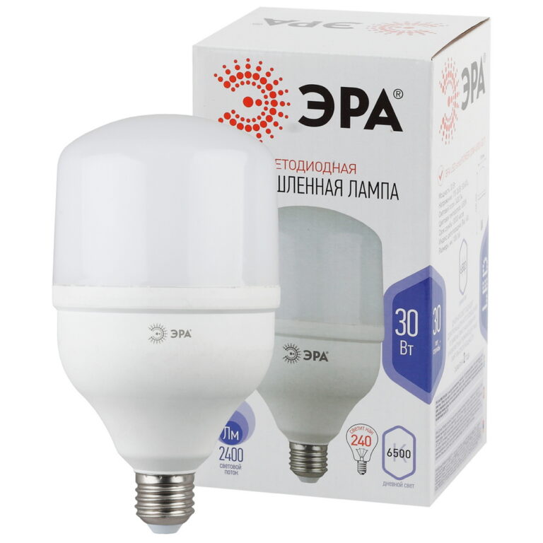 Лампа светодиодная ЭРА STD LED POWER T100-30W-6500-E27 E27 / Е27 30 Вт колокол холодный дневной свет