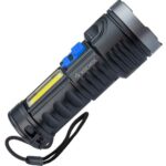 Фонарь ручной КОСМОС (KOS115Lit) аккум/3ВтLED+3ВтCOB/Li-ion 18650 1200mAh/ABS-пл/индикатор/USB-шнур