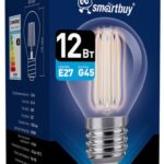 Светодиодная (LED) Лампа FIL Smartbuy-G45-12Вт/6500К/E27 (SBL-G45F-12-65K-E27)