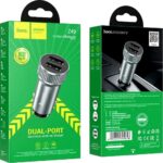 АЗУ 2USB 2.4A для Type-C Hoco Z49 (Metal grey)