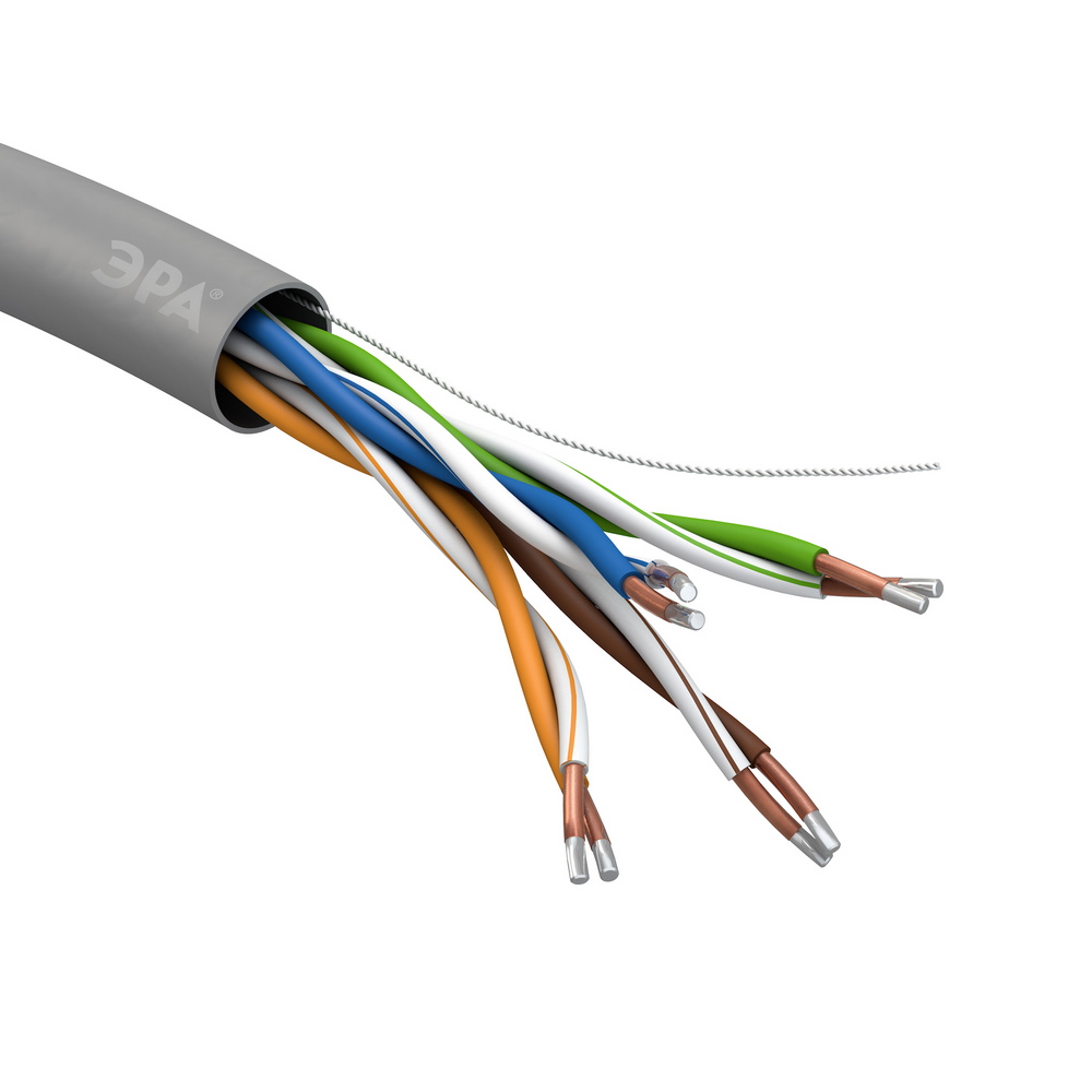 Кабель витая пара ЭРА SIMPLE U/UTP 4x2x24 AWG Cat5e CCA PVC 305м Кабель витая пара ЭРА SIMPLE U/UTP 4x2x24 AWG Cat5e CCA PVC 305м
