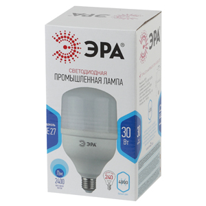 Лампа светодиодная ЭРА STD LED POWER T100-30W-4000-E27 E27 / Е27 30Вт кoлокол нейтральный белый свет