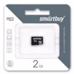 Карта памяти MicroSD 2 GB Smart Buy без адаптера