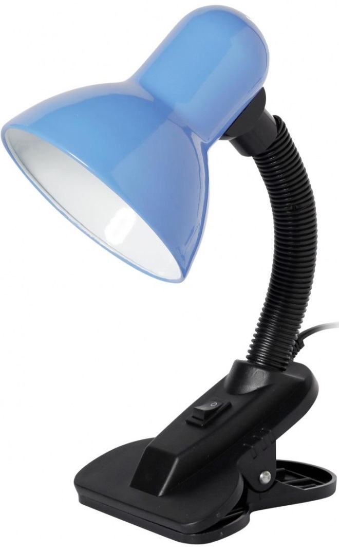 Настольный светильник Smartbuy Е27 с прищепкой  голубой (SBL-DeskL01-Blue)