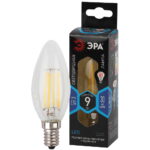 Лампочка светодиодная ЭРА F-LED B35-9w-840-E14 Е14 / Е14 9Вт филамент свеча нейтральный белый свет