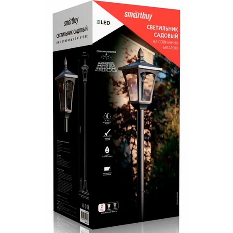 Уличный светильник Smartbuy на солнечной батарее, пластик,160 см (SBF-124)/4