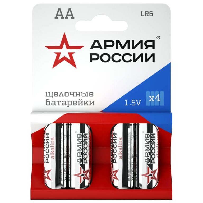 Элемент питания  Трофи LR6-4BL Армия России