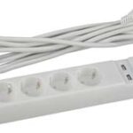 Сетевой фильтр ЭРА  USF-5es-1.5m-USB-W с базовой защитой с заземлением с выключателем 5 розеток 1,5м 2хUSB 10А белый