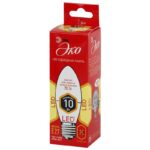 Лампочка светодиодная ЭРА RED LINE ECO LED B35-10W-827-E27 E27 / Е27 10Вт свеча теплый белый свет