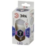 Лампочка светодиодная ЭРА STD LED P45-7W-860-E27 E27 / Е27 7Вт шар холодный дневной свет