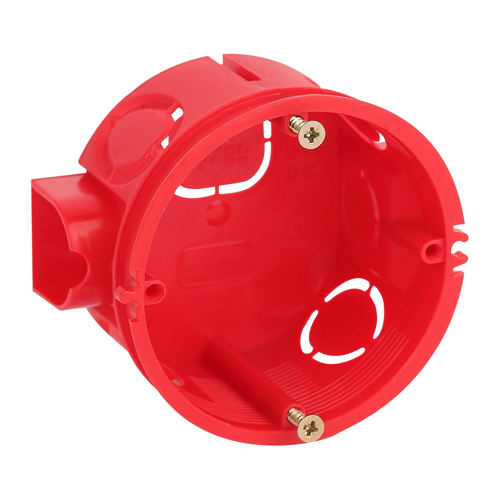 Коробка установочная ЭРА KUTS-68-42-s-red красная 68х42мм усиленная для твердых стен саморезы стыковочные узлы IP20 Коробка установочная ЭРА KUTS-68-42-s-red красная 68х42мм усиленная для твердых стен саморезы стыковочные узлы IP20