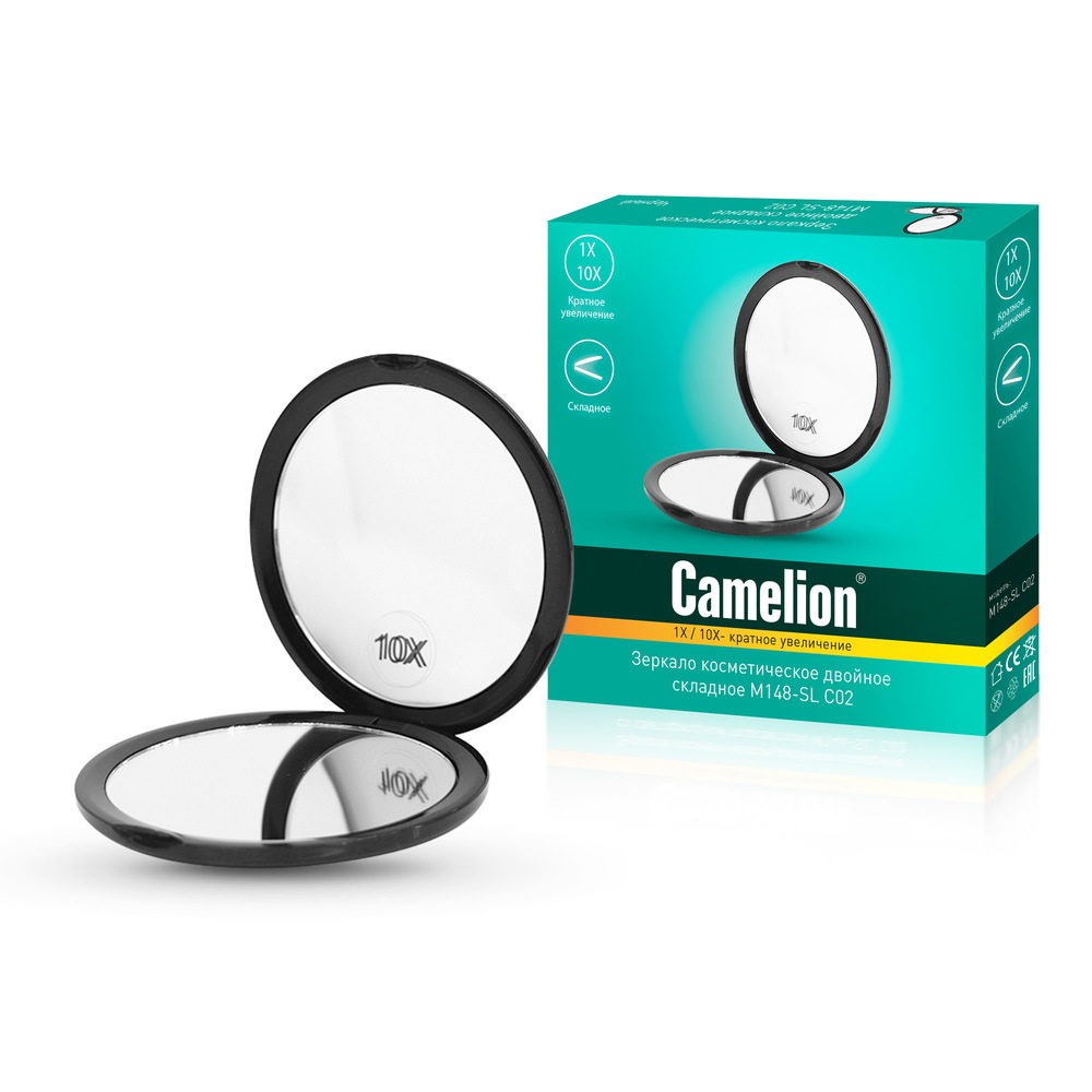 Camelion M148-SL черный (Зеркало двойное складное, 1х/10х) Camelion M148-SL черный (Зеркало двойное складное, 1х/10х)