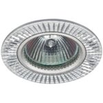Встраиваемый светильник алюминиевый ЭРА  KL32 AL/SL/1 MR16 12V 50W серебро
