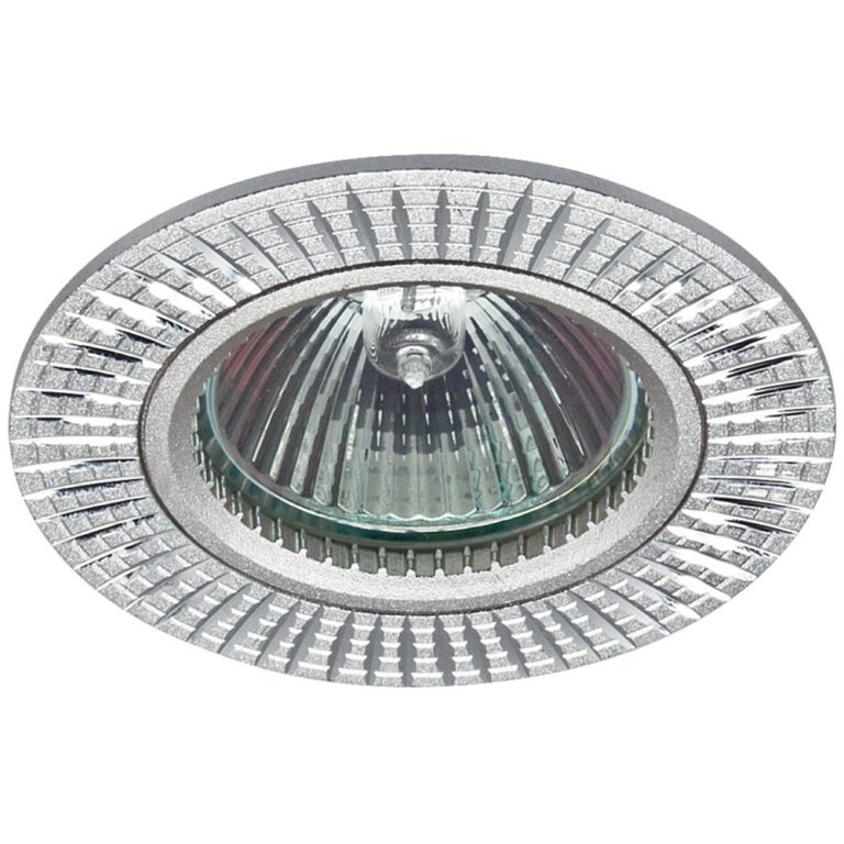 Встраиваемый светильник алюминиевый ЭРА  KL32 AL/SL/1 MR16 12V 50W серебро