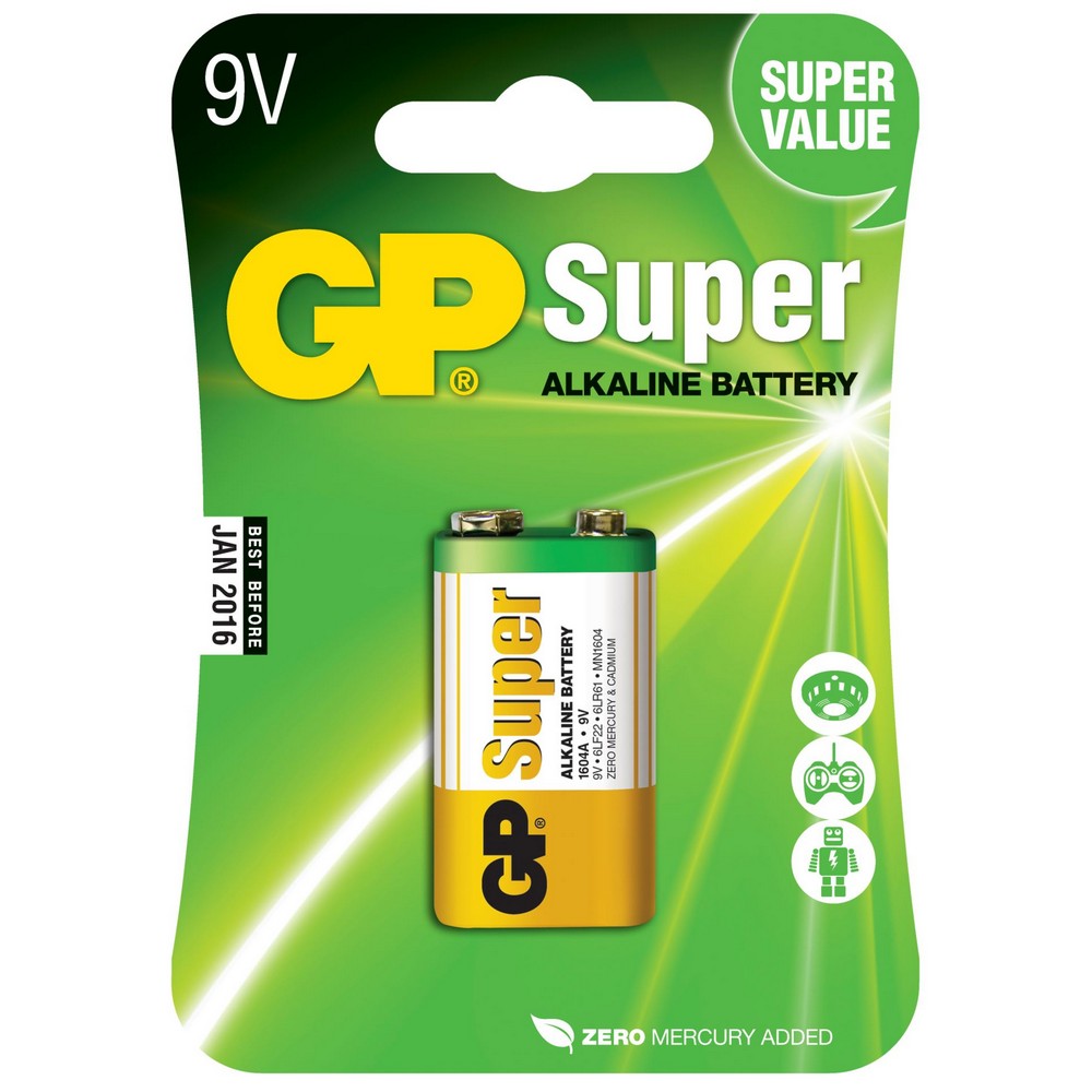 GP 6LR61 BL1 Эл.пит.GP 1604A-5CR1 GP 6LR61 BL1 Эл.пит.GP 1604A-5CR1