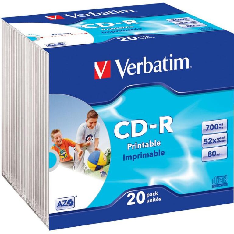 Verbatim CD-R 700mb 52x Slim Printable