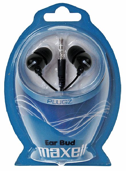 Наушники Maxell Plugs Black, вкладыши канальные