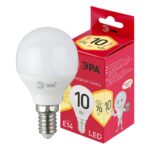 Лампочка светодиодная ЭРА RED LINE LED P45-10W-827-Е14 R E14 / Е14 10Вт шар теплый белый свет