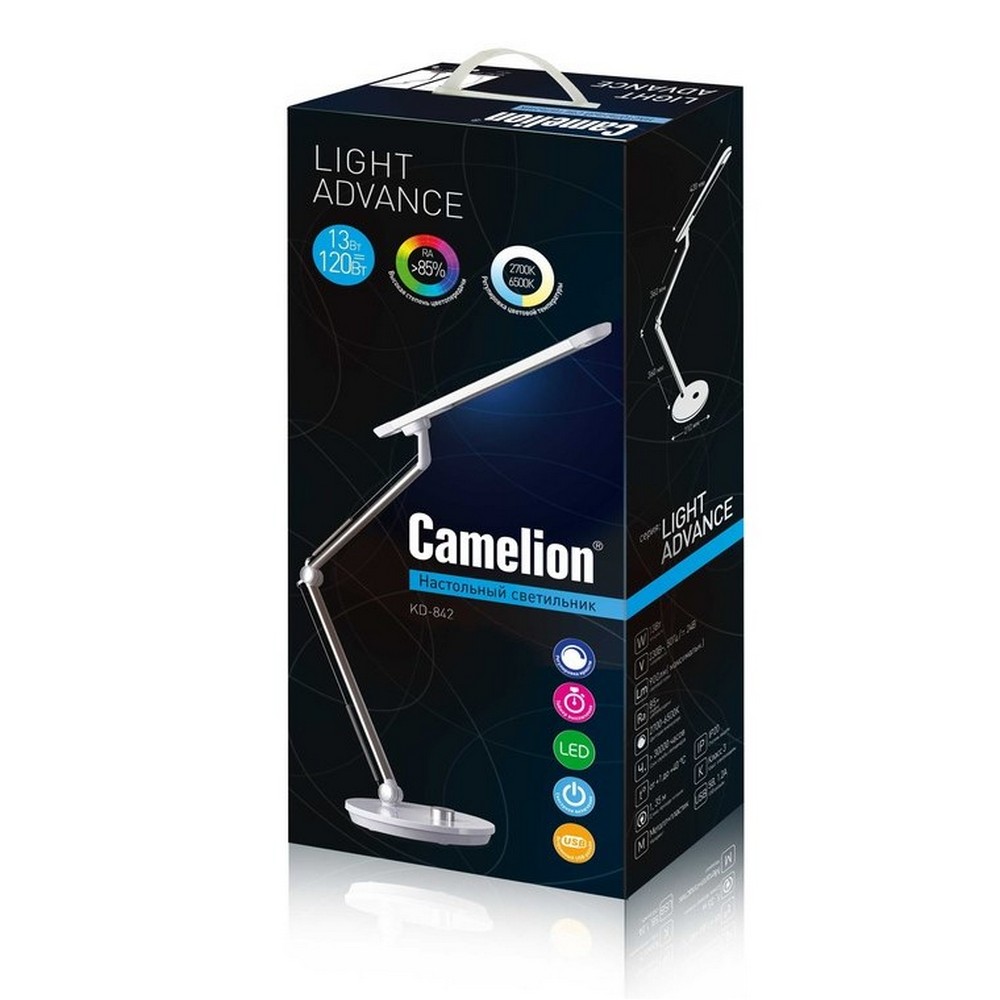 Camelion KD-842 C01 бел.LED (Свт-к наст.,13 Вт,230В, 900лм,сенс, рег.ярк, цвет.темп) Camelion KD-842 C01 бел.LED (Свт-к наст.,13 Вт,230В, 900лм,сенс, рег.ярк, цвет.темп)