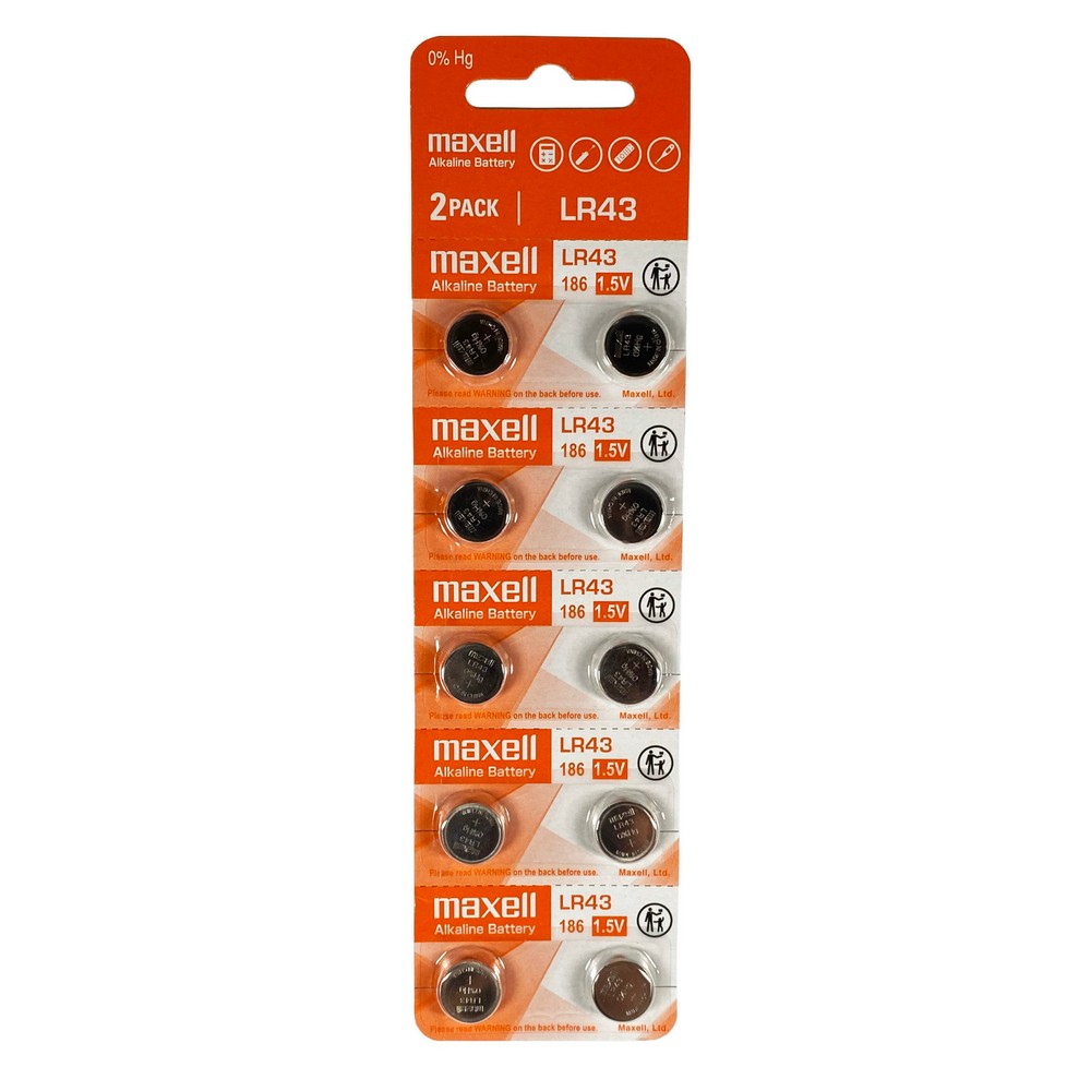 Элемент питания MAXELL LR 43 (AG12) BL10 (10/100/3600) Элемент питания MAXELL LR 43 (AG12) BL10 (10/100/3600)