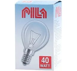Лампа накаливания PILA Р45 40W E14 230V шар Cl