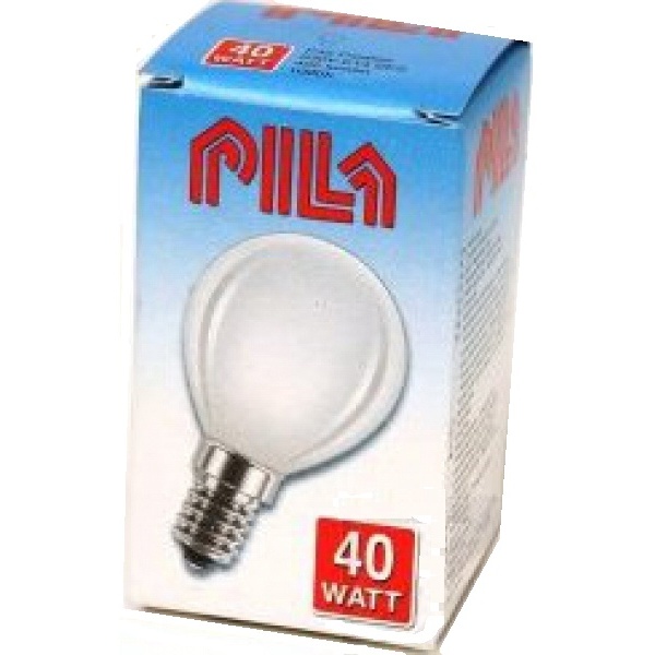 Лампа накаливания PILA Р45 40W E14 230V шар Fr