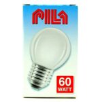 Лампа накаливания PILA Р45 60W E27 230V шар Fr