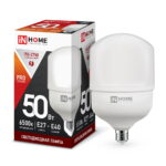 Лампа светодиодная LED-HP-PRO 50Вт 230В Е27 с адаптером E40 6500К 4500Лм IN HOME