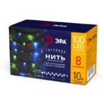 ENIN-10M ЭРА Гирлянда LED Нить 10 м мультиколор 8 режимов, 220V, IP20 (60/720)