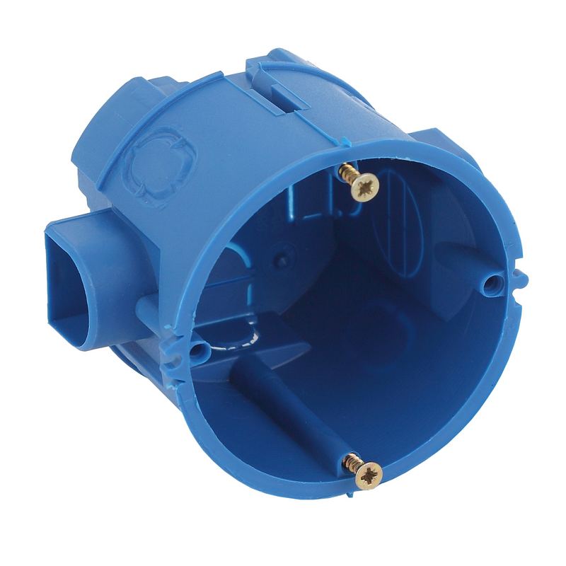 Коробка установочная ЭРА KUTS-68-60-blue синяя 68х60мм для твердых стен саморезы стыковочные узлы IP20 Коробка установочная ЭРА KUTS-68-60-blue синяя 68х60мм для твердых стен саморезы стыковочные узлы IP20