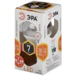 Лампа светодиодная ЭРА LED smd P45-7w-827-Е14 Clear