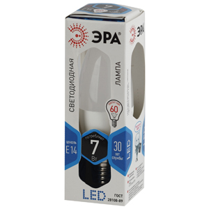 Лампочка светодиодная ЭРА STD LED B35-7W-840-E14 E14 / Е14 7Вт свеча нейтральный белый свет