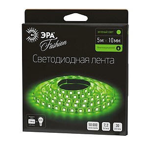 Лента светодиодная ЭРА LS5050-30LED-IP65-G