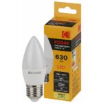 Лампочка светодиодная Kodak LED KODAK B35-7W-830-E27 E27 / Е27 7Вт свеча теплый белый свет