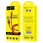 Кабель USB - микро USB HOCO X26 Xpress, 1.0м, круглый, 2.1A, ткань, цвет: красный(1/30/300)