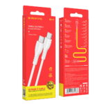 Кабель Type-C - Type-C Borofone BX51 Triumph, 1.0м, круглый, 3,0А, пластик, PD60W,белый (1/36