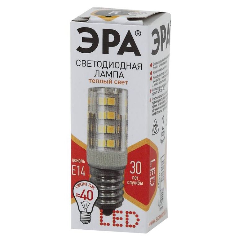 Лампочка светодиодная ЭРА STD LED T25-5W-CORN-827-E14 E14 / Е14 5Вт теплый белый свет