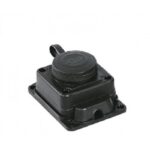 Тройники и колодки K-1e-IP44  ЭРА Колодка 1гн, c заземл., каучук, IP44