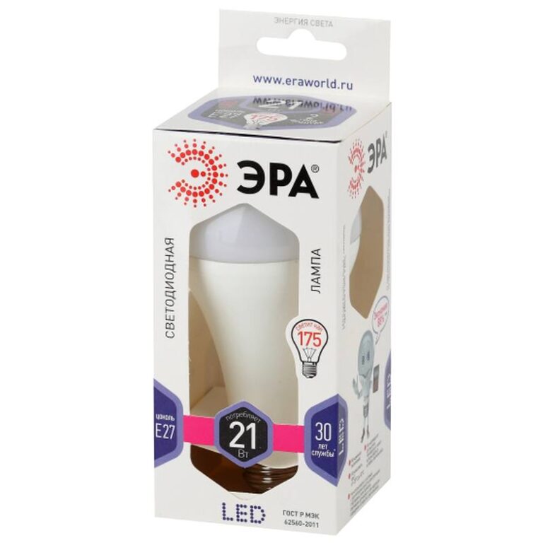 Лампочка светодиодная ЭРА STD LED A65-21W-860-E27 Е27 / Е27 21Вт груша холодный дневной свет