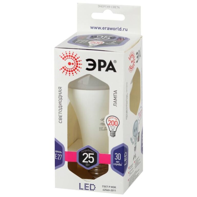 Лампочка светодиодная ЭРА STD LED A65-25W-860-E27 E27 / Е27 25Вт груша холодный дневной свет