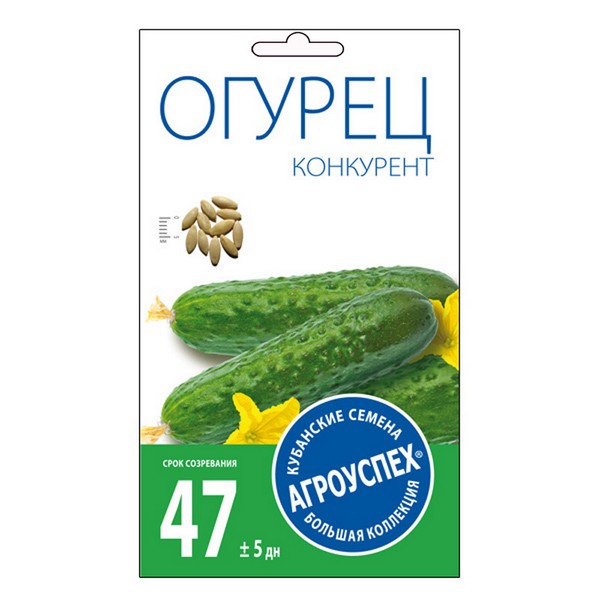 Огурец Конкурент, семена Агроуспех  ранний пчел *0,3г