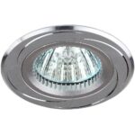Встраиваемый светильник алюминиевый ЭРА  KL34 AL/SL/1 MR16, 12V, 50W хром
