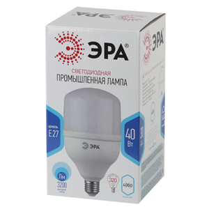 Лампа светодиодная ЭРА STD LED POWER T120-40W-4000-E27 E27 / Е27 40 Вт колокол нейтральный белый свет